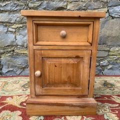 Solid pine lamp table or bedside locker.