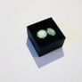 Green, White, Pink and yellow glass cufflinks Image 2