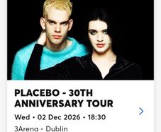 Placebo tickets