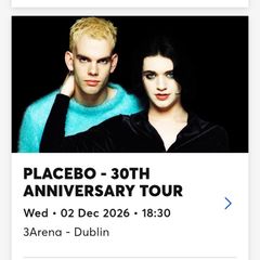Placebo tickets