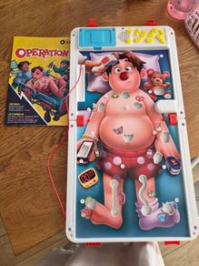 game operation - no missing pieces. Played with once. Too difficult for my kids.