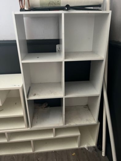 Different  shaped Shelving units