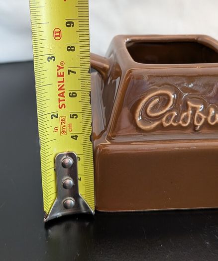 Cadbury Ceramic Advertising Pot Brown Glazed Vintage