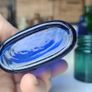 459 - Set of Three Beautiful Vintage Glass Decorative Collectible Bottles - Amber Eire Bovril, Cobalt Blue Magnesia and Turquoise Science Cream Image 6