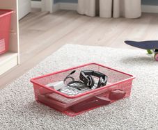IKEA Trofast pink mesh storage baskets- metal