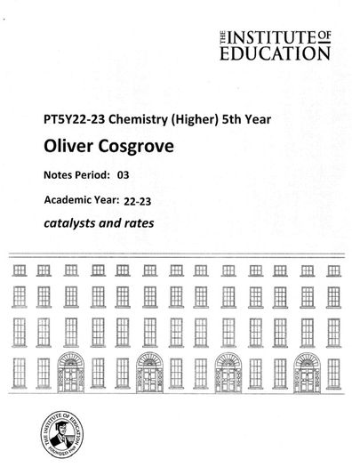 Leaving Cert Chemistry Institute Notes
