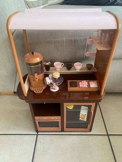 Our Generation Hot chocolate/ Coffee Shop stand with accessories