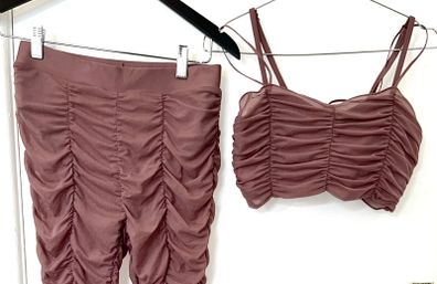 Alo Airlift Mesh Cherish Set: Smoky Quartz (Size M, Like New)