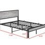 Double Bed Frames with Storage Wooden Headboard, Metal  Bed Frame Image 9