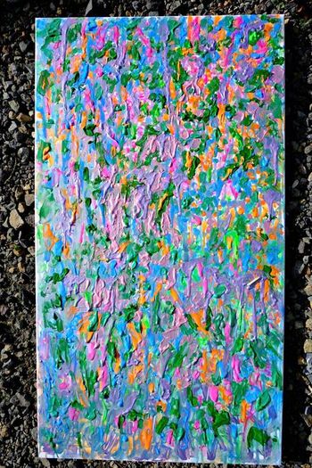 Broken Flowers Work #30  Large Original Abstract Painting 50x90cm