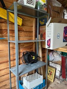 Metallic shelves