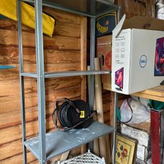 Metallic shelves