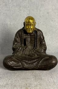 Bodhidharma - Bronze With Gold Assent, Stamped