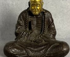 Bodhidharma - Bronze With Gold Accent, Stamped
