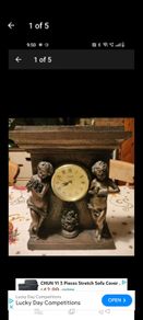 Bronze type Mantel clock, working perfectly,