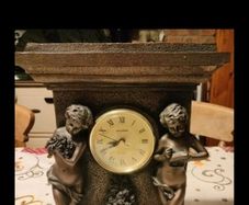 Bronze type Mantel clock, working perfectly,