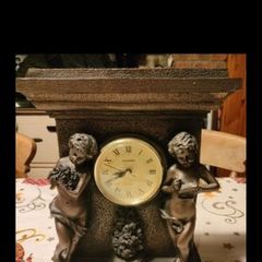 Bronze type Mantel clock, working perfectly,