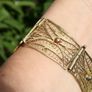 Vintage Egypt Bracelet  Filigree Egyptian Revival Panel Bracelet 7,2" Image 5