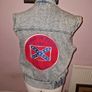 Vintage Country Western sleeveless acid wash denim jacket Image 3