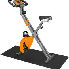 _X Bike, Exercise Bike, Fitness Bike, Foldable Fitness Bike, 8 Magnetic Resistance Settings, Floor Mat, Pulse Measurement, Mobile Phone Holder, Load Capacity 100 kg