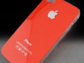 Apple iPhone 4 Red Hard Logo Back Case Free Screen Protector