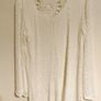 White Crochet Mini Beach Dress Size L Boho Style Image 6