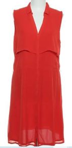 red sleeveless dress