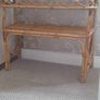 Mid century bamboo wicker console table Image 5