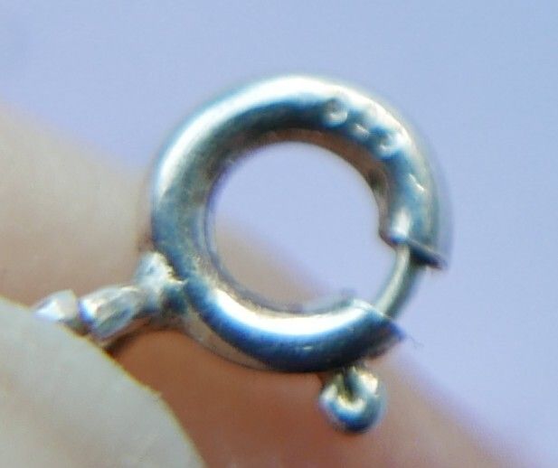 Vintage Sterling Silver925 Disc Charm Anklet Bracelet length 10" - 1,6g