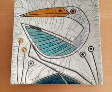 Thomas Wollen Raku wall plate