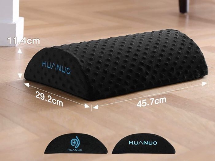 Ergonomic Desk Foot Rest, Foot Stool, Foot Rest Under Desk with Velvet & Mesh Covers, Suitable for Travel in Home Office