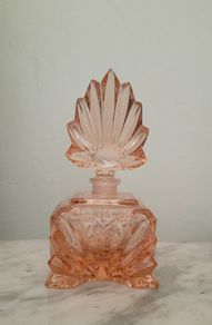 Art deco glass perfume bottle