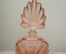 Art deco glass perfume bottle