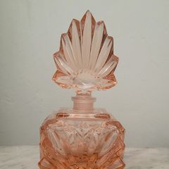 Art deco glass perfume bottle