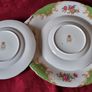 For Collectors Antique 3 Piece Paragon Rockingham Bone China Gold Gilt Cabinet Eared Cake Plate And Bread And Butter Set Made In England Image 8