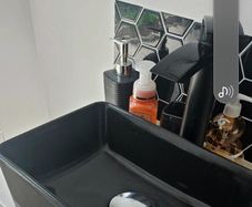 Black Countertop sink.