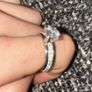 silver ring with diamonds Image 3