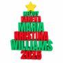 Personalised Family Names Christmas Tree 3D Image 2
