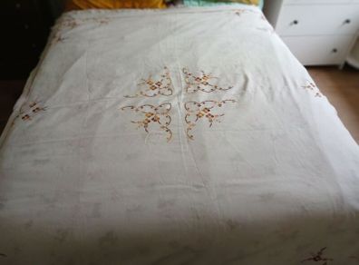vintage embroidered bed cover