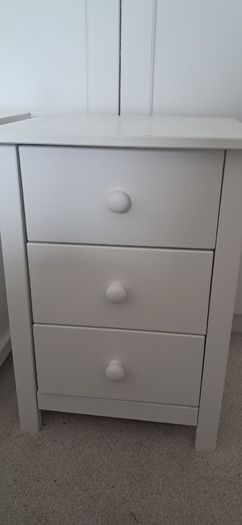 White Bedside Tables x2