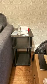 Black 3-Tier End Table