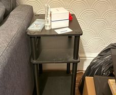Black 3-Tier End Table