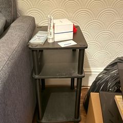 Black 3-Tier End Table
