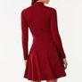 Karen Millen Red High Neck Zip Dress Image 5