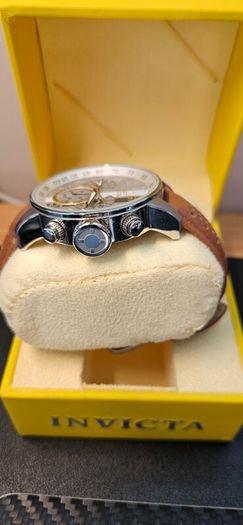 Invicta chronograph S1 rally Silver & brown watch men