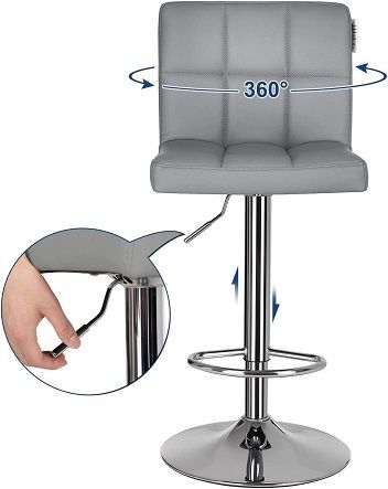2 x New Black lift bar chair, kitchen, breakfast stools - FREE Delivery