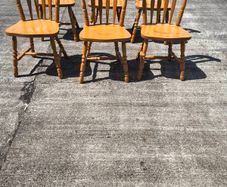 6 solid chairs