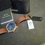 Armani Exchange AX2508 Rose Gold Plated Brown Leather Strap Watch Image 4