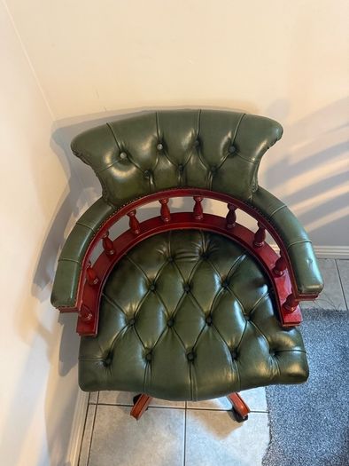 Fabulous Chesterfield Captains swivel chair.