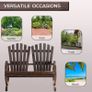 Comfortable Fir Logs Love Chair with Wheel-Shaped Armrests, Outdoor Wooden (FREE POSTAGE) Image 6